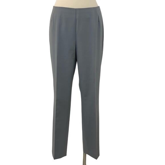 Lafayette 148 Stretch Wool Straight Leg Pants Gray Office Work Business | 10 - Picture 1 of 10